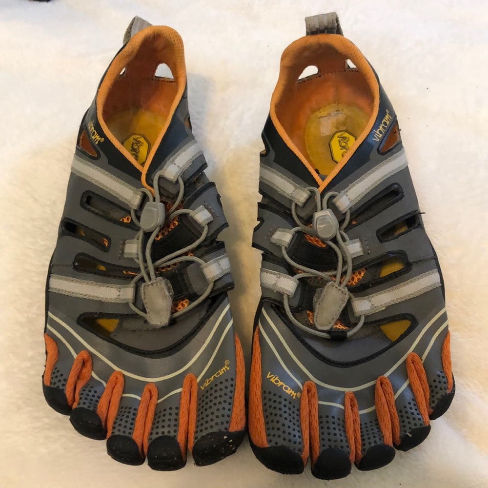 Vibram 5 toe shoes. Worn only once, perfect soles